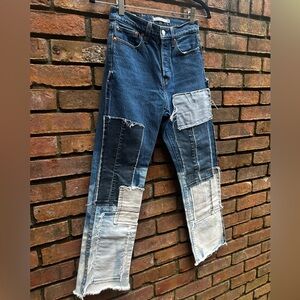 Levi’s Wedgie Patchwork Denim Jeans by Camilla Ceccardi